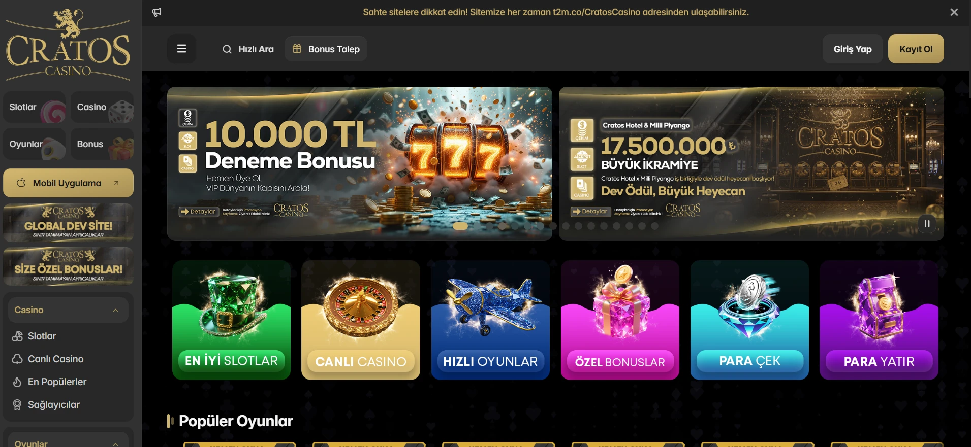 Cratos Casino kapak